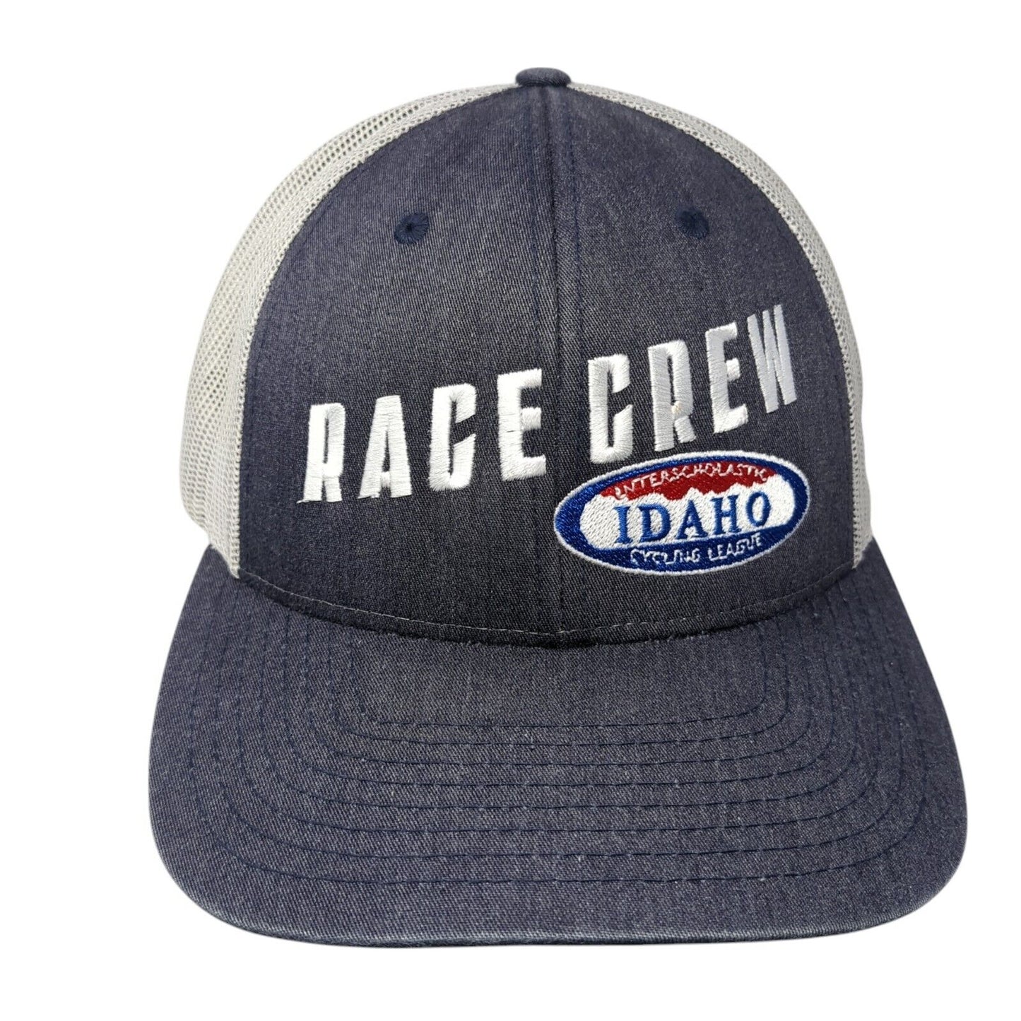 Race Crew Interscholastic Idaho Cycling League Trucker Hat Blue M/L Mesh Back