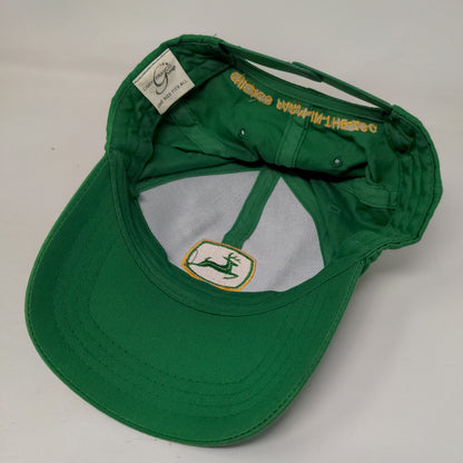 John Deere Chicago Farm in The Zoo Snapback Hat Green OS Embroidered Cotton