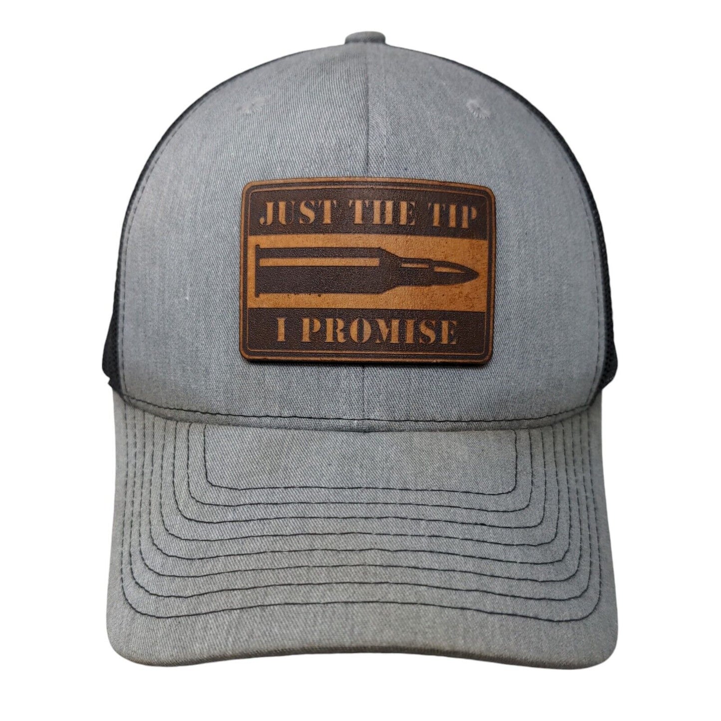 Just The Tip I Promise Snapback Trucker Hat Gray One Size Mesh Back Richardson