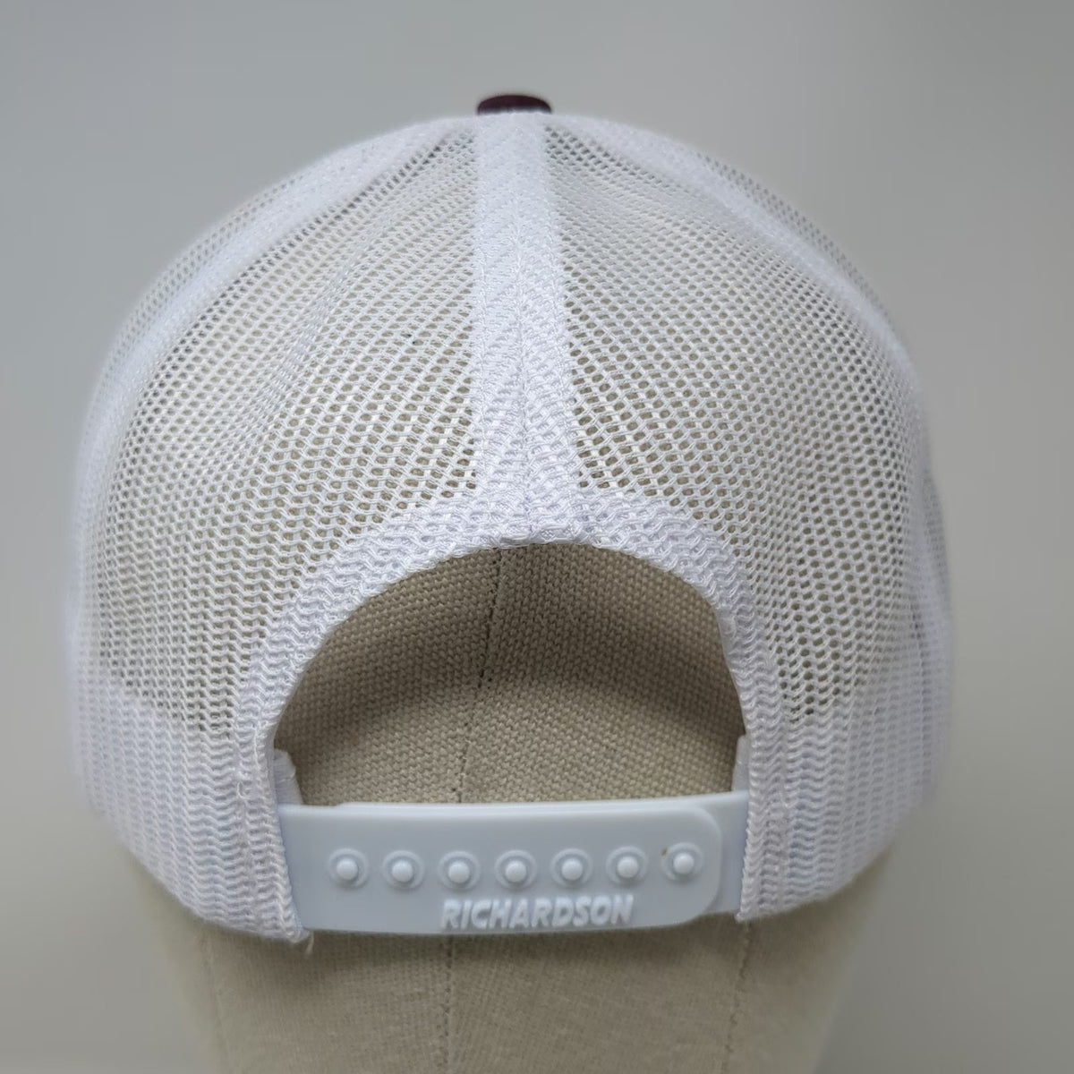 Richardson Trucker Hat Purple OSFM White Mesh Back Snapback Graphic Claw Logo