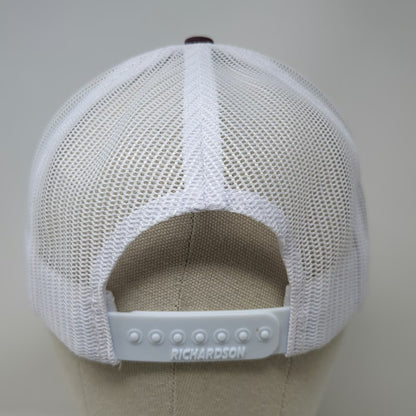 Richardson Trucker Hat Purple OSFM White Mesh Back Snapback Graphic Claw Logo