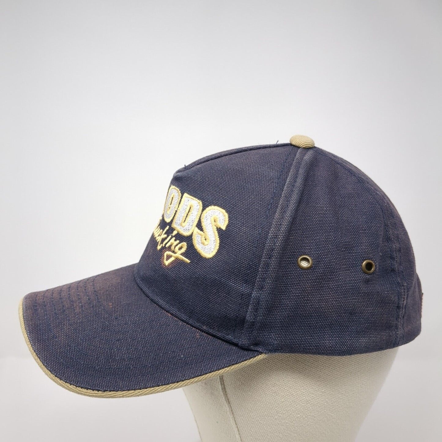 Woods Trucking Strapback Hat Blue One Size Adjustable Embroidered Cobra
