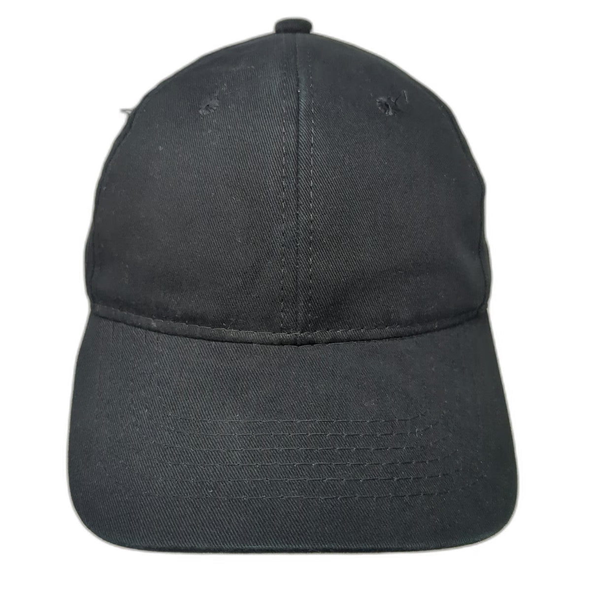 George Baseball Cap Black One Size Adjustable Strapback Plain Solid Blank Hat