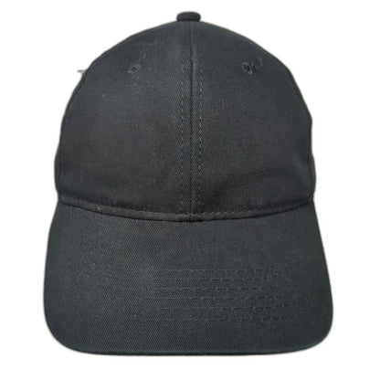 George Baseball Cap Black One Size Adjustable Strapback Plain Solid Blank Hat