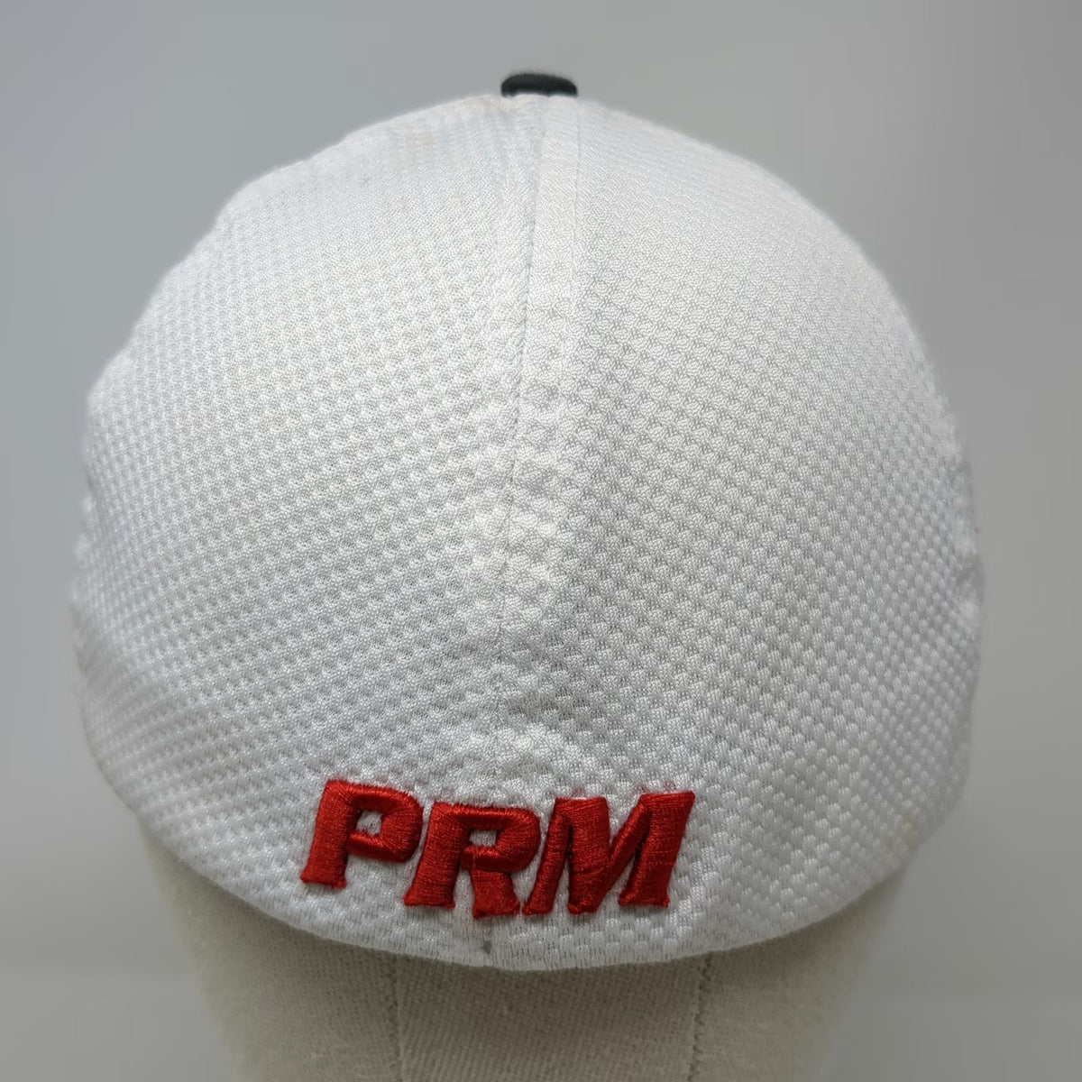 CBC Baseball Cap Gray M American Owned PRM Logo Honeycomb Mesh Stretch Fit Hat