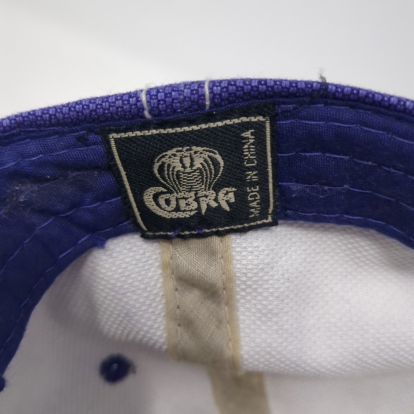 Monogram Slideback Baseball Cap Purple One Size Adjustable Embroidered Cobra