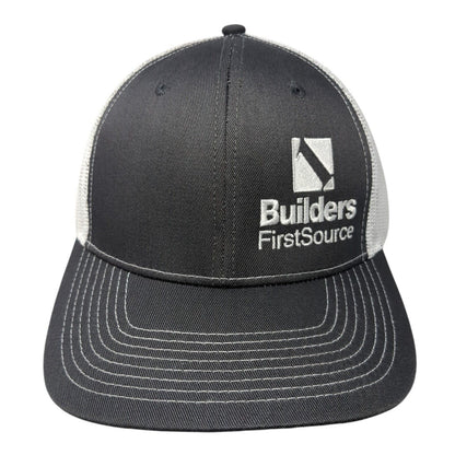 Builders First Source Snapback Trucker Hat Gray One Size Mesh Back