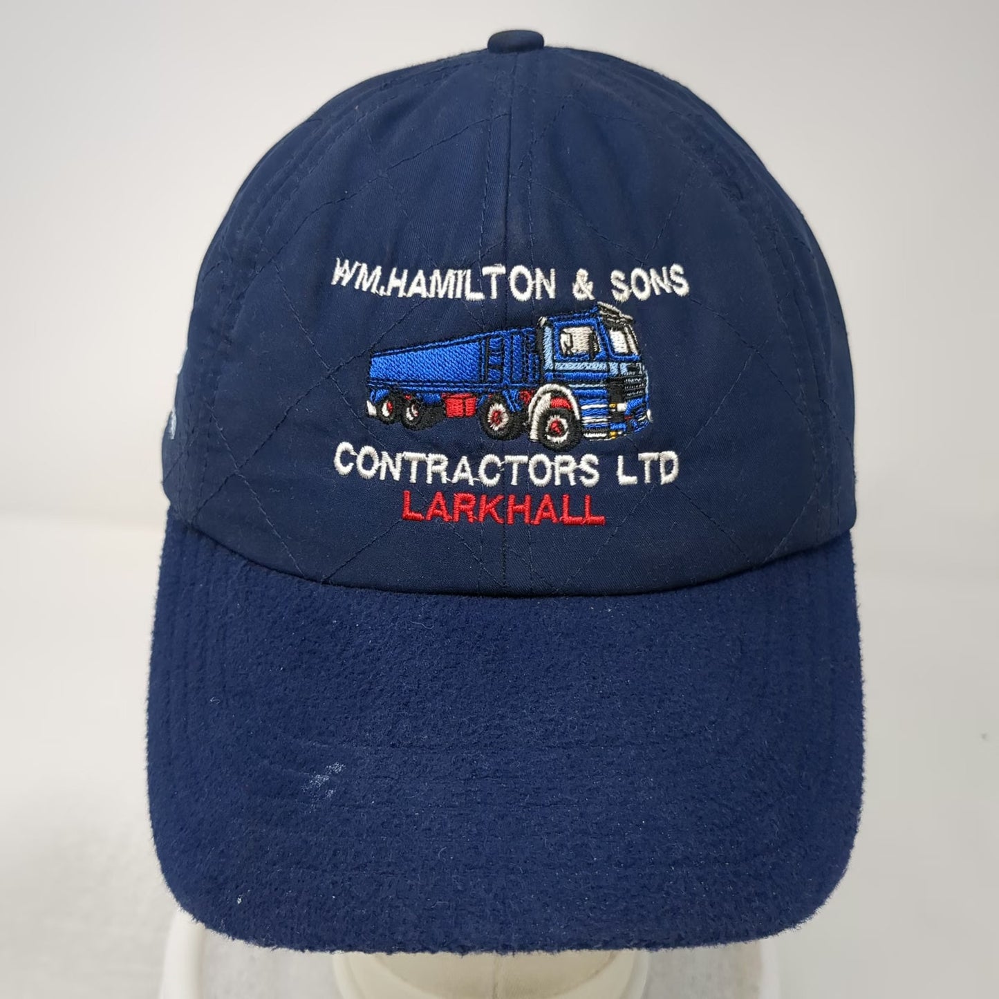 Glenmuir Baseball Cap Blue One Size Quilted Fleece Truck Lorry Strapback Hat