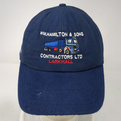 Glenmuir Baseball Cap Blue One Size Quilted Fleece Truck Lorry Strapback Hat
