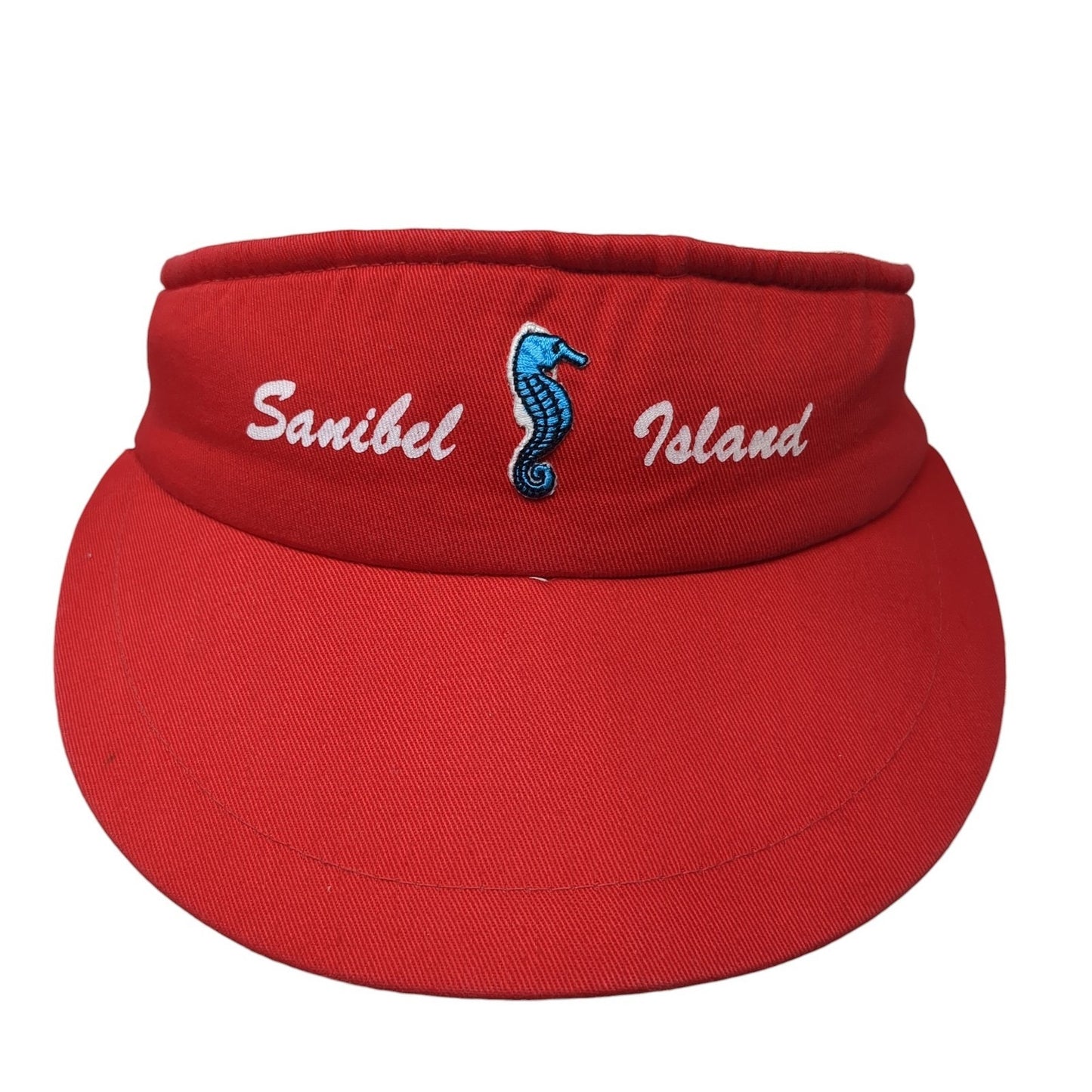 Sanibel Island Slideback Sun Visor Hat Red One Size Adjustable Outdoor