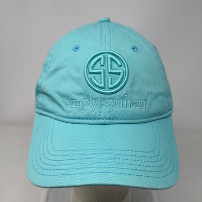 Simply Southern Slideback Hat Greenish-Blue OSFM Adjustable 6 Panel Cotton