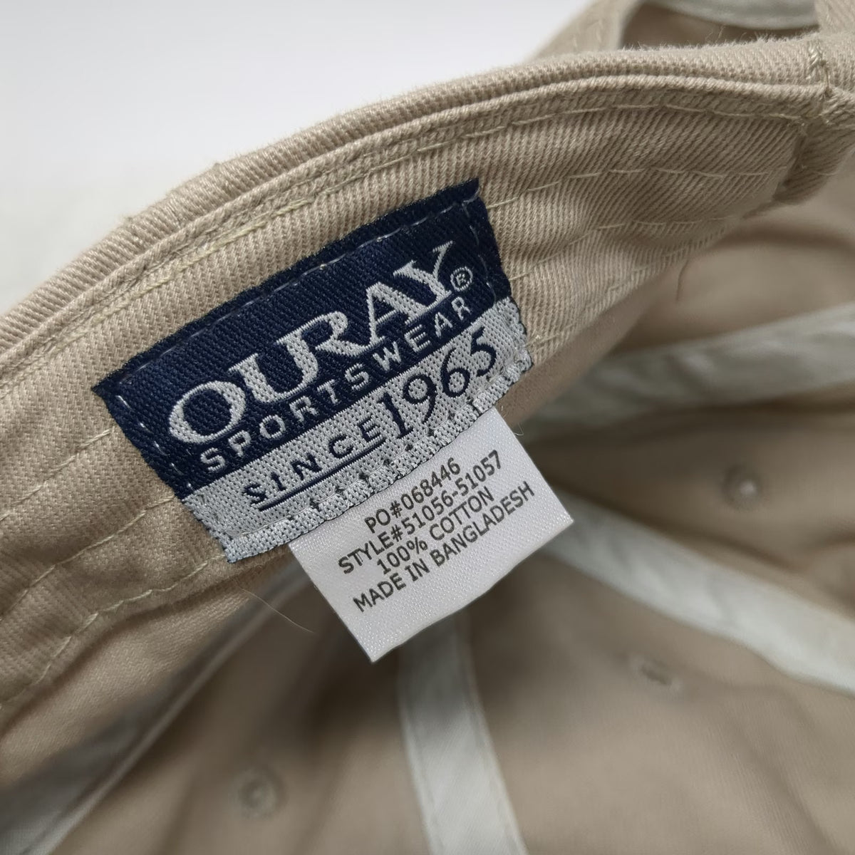Ouray Mountain Waterworks Embroidered Beige Baseball Cap One Size Strapback Hat