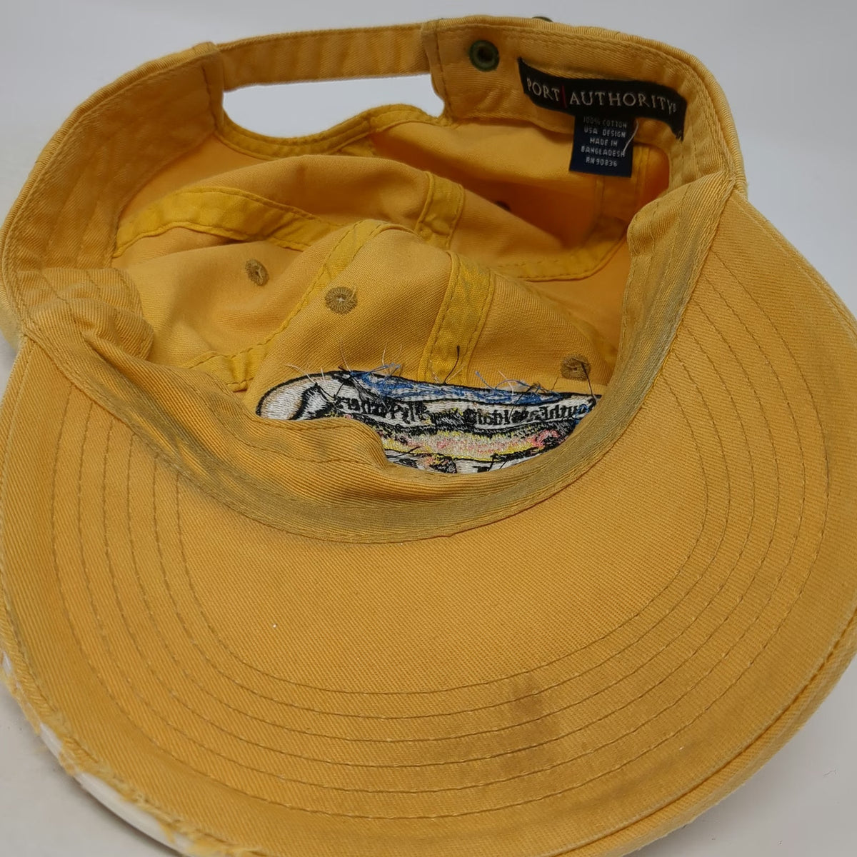 Port Authority Baseball Cap Yellow One Size SEIFF Idaho Fly Fishers Trout Hat