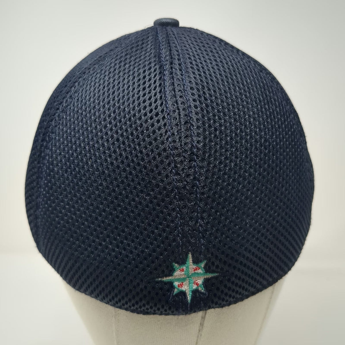 Seattle Mariners MLB New Era Baseball Cap White Blue L Mesh Back Stretch Fit Hat
