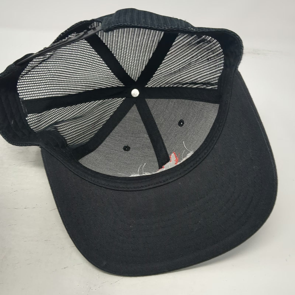 Richardson Trucker Hat Black OSFM Idaho Metro Elevator Logo Mesh Snapback Hat
