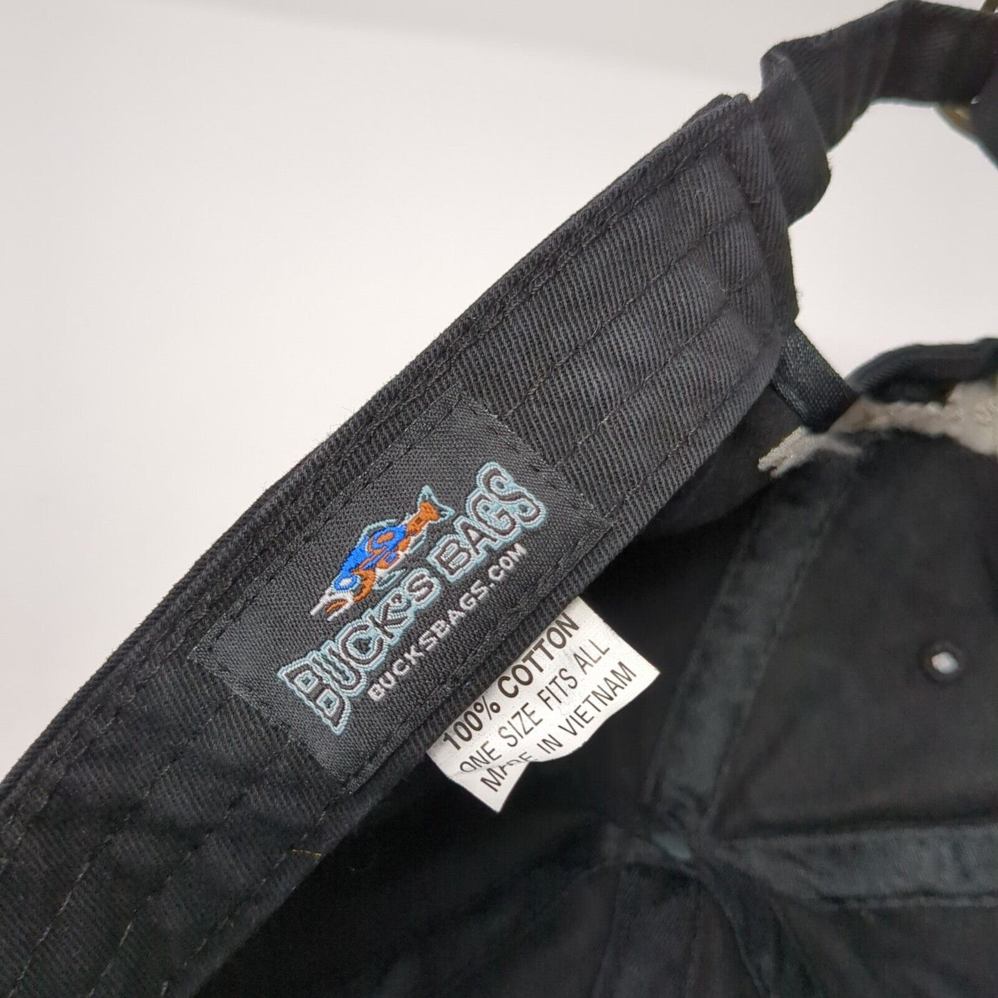 Faded Fly Slideback Hat Black One Size Adjustable Solid Buck's Bags