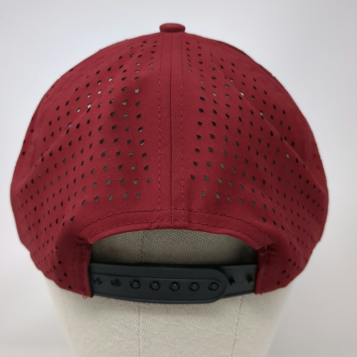 Six Trucker Hat Red One Size Rope Performance Laser Cut Snapback Thirst Project