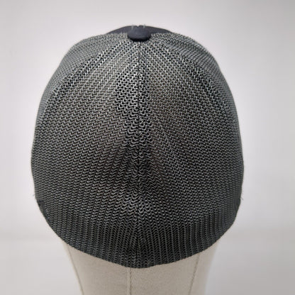 Letter N Fitted Trucker Hat Gray 6 7/8-7 3/8 Mesh Back Embroidered Pro Model