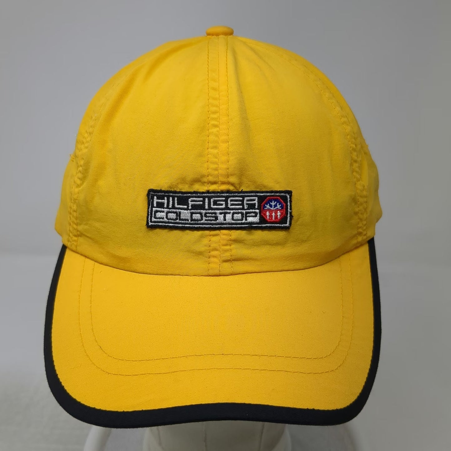 Tommy Hilfiger Baseball Cap Yellow One Size Nylon Strapback Coldstop Patch Hat