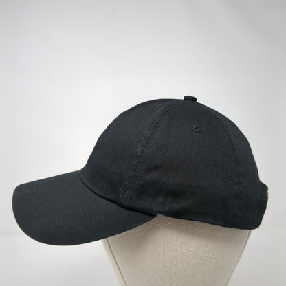 Unbranded Strapback Hat Black One Size Adjustable Solid Blank Outdoor
