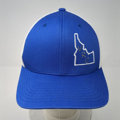 Idaho VRC Fitted Mesh Back Trucker Hat Blue L/XL Flexfit Port Authority