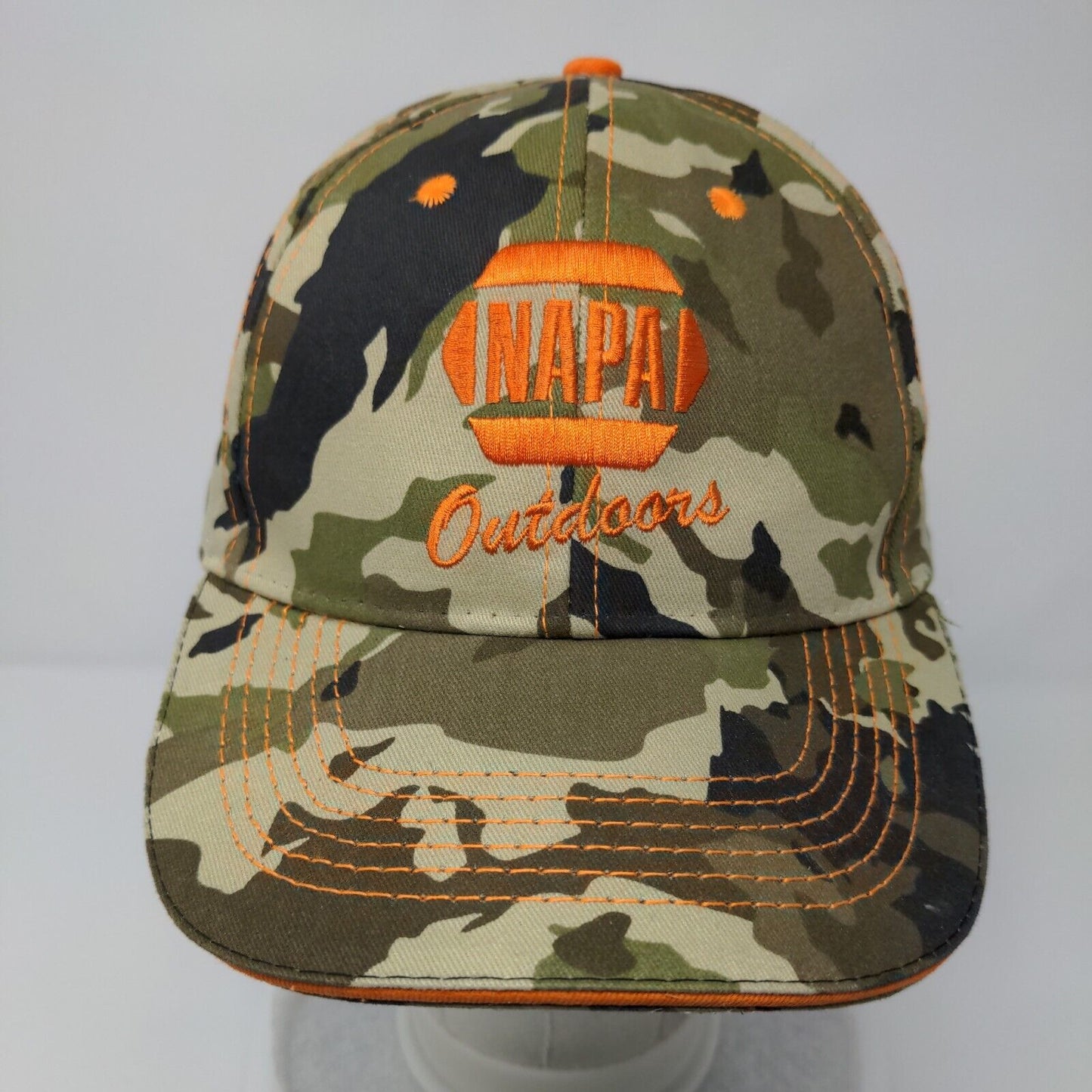 NAPA Outdoors Strapback Hat Camouflage OSFM Adjustable Embroidered Cotton