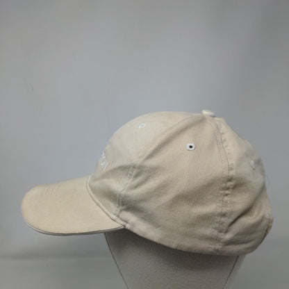 Cameron Strapback Hat Tan OSFM Embroidered Adjustable Vent Holes