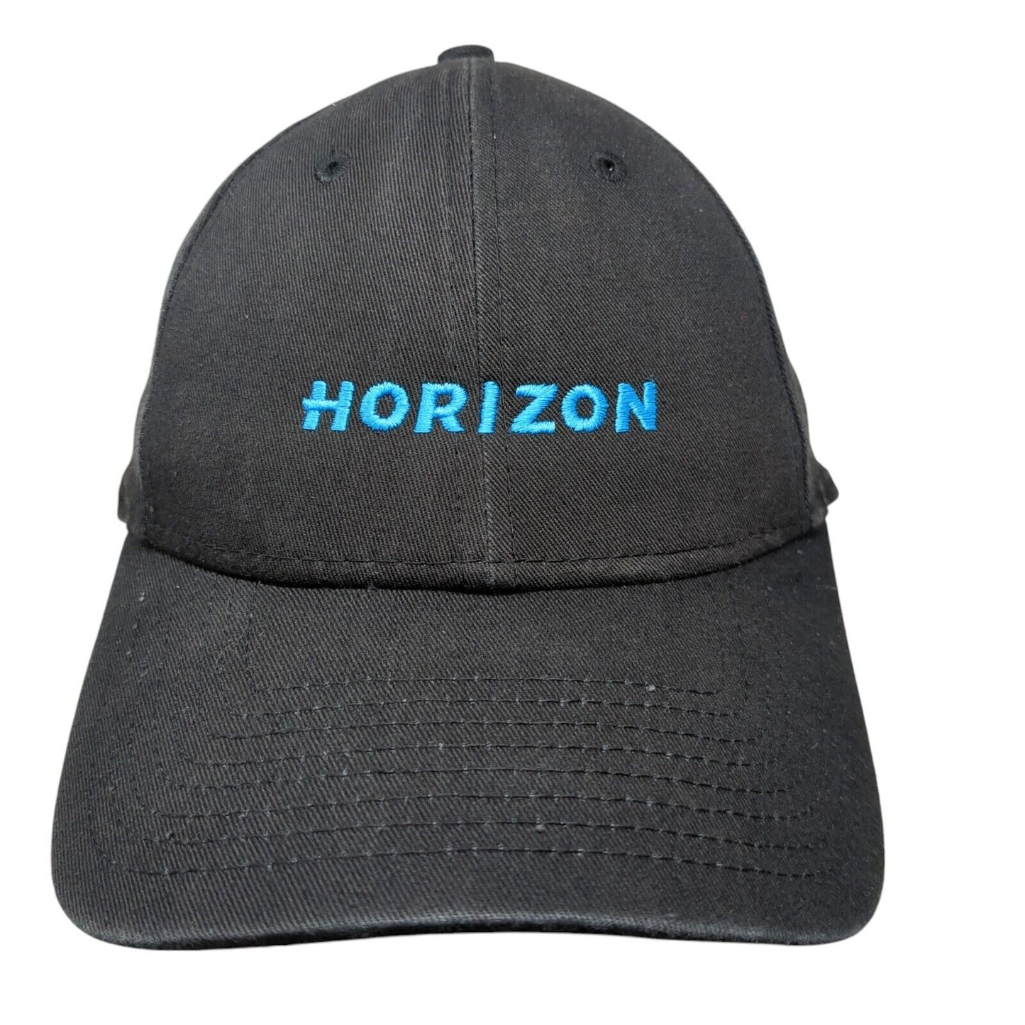Horizon Strapback Hat Black OSFM Adjustable Embroidered New Era 9Forty