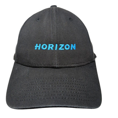 Horizon Strapback Hat Black OSFM Adjustable Embroidered New Era 9Forty