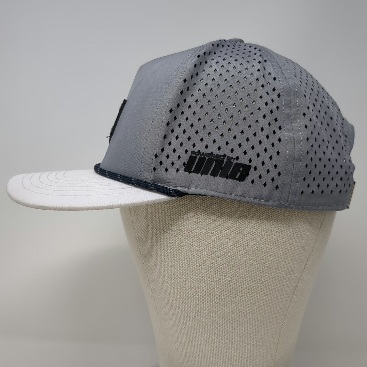 Unie Trucker Hat Gray One Size PestCo Earn Loyalty 5 Panel Perforated Rope Patch