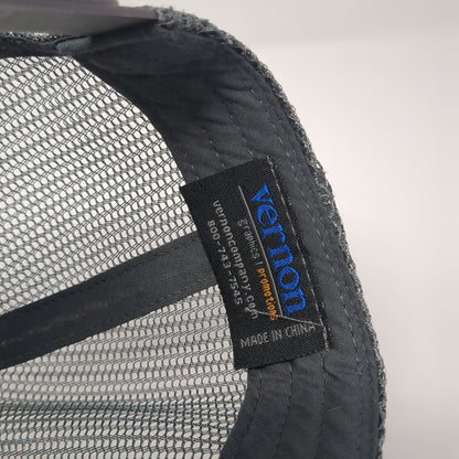 Fairfax Agency Inc Snapback Trucker Hat Gray One Size Mesh Back Vernon