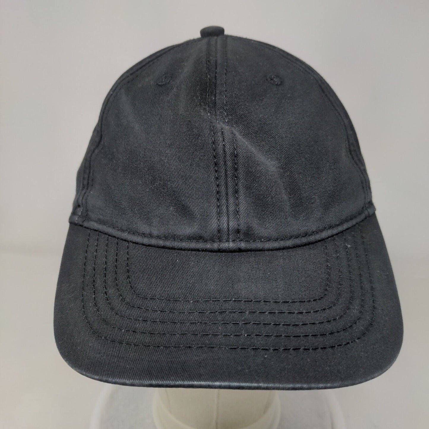 Unbranded Slideback Hat Black OSFM Adjustable 6 Panel Vent Holes Blank