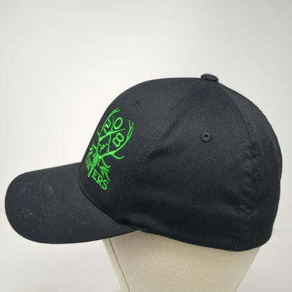 Flexfit Baseball Cap Black M 208 Hunters Deer Antlers Hunting Hat