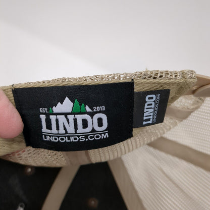 Lindo Lids Snapback Mesh Back Trucker Hat Brown One Size Embroidered