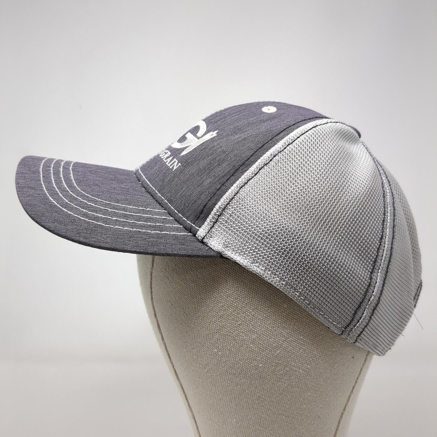 CG Columbia Grain Strapback Hat Gray OSFA Powered By Cruiser 6 Panel