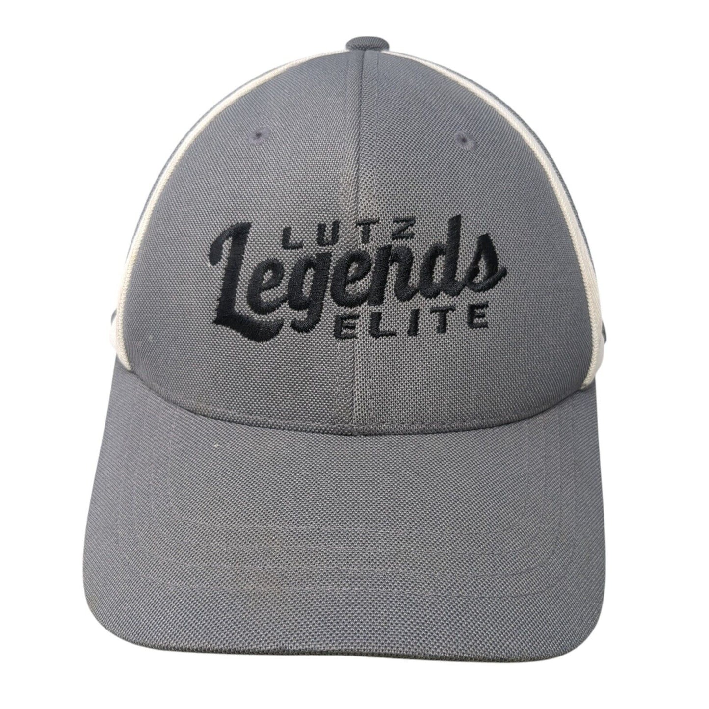 Lutz Legends Elite Fitted Hat Gray S/M Flexfit Embroidered Augusta Sportswear