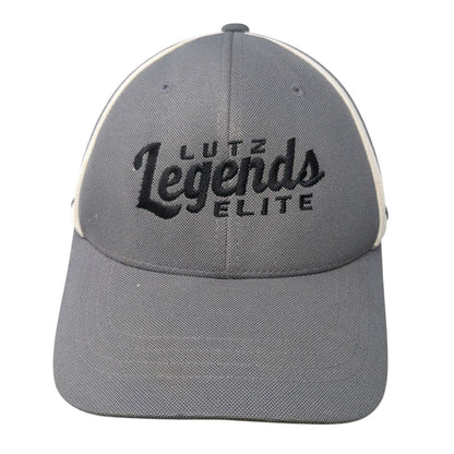 Lutz Legends Elite Fitted Hat Gray S/M Flexfit Embroidered Augusta Sportswear