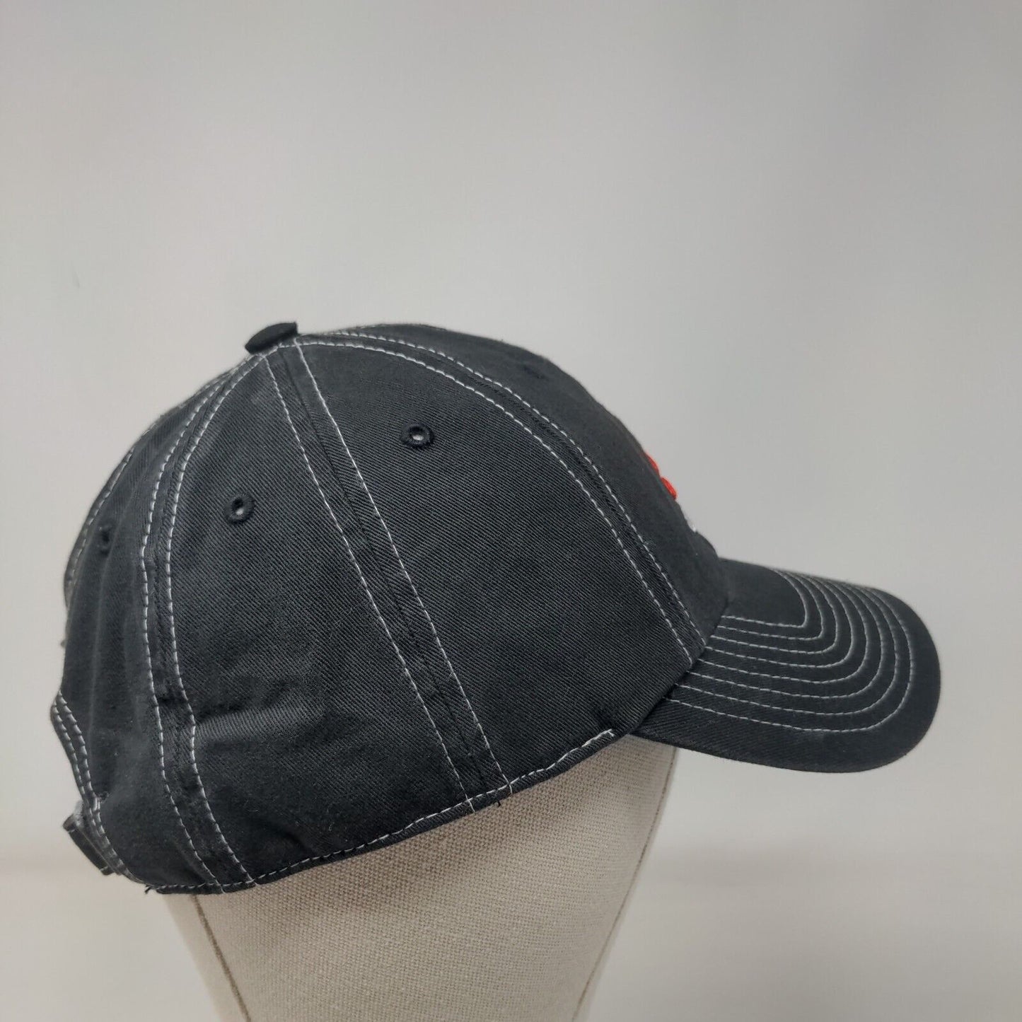 Adidas Slideback Hat Black OSFA Adjustable Embroidered 8 Panel Cotton