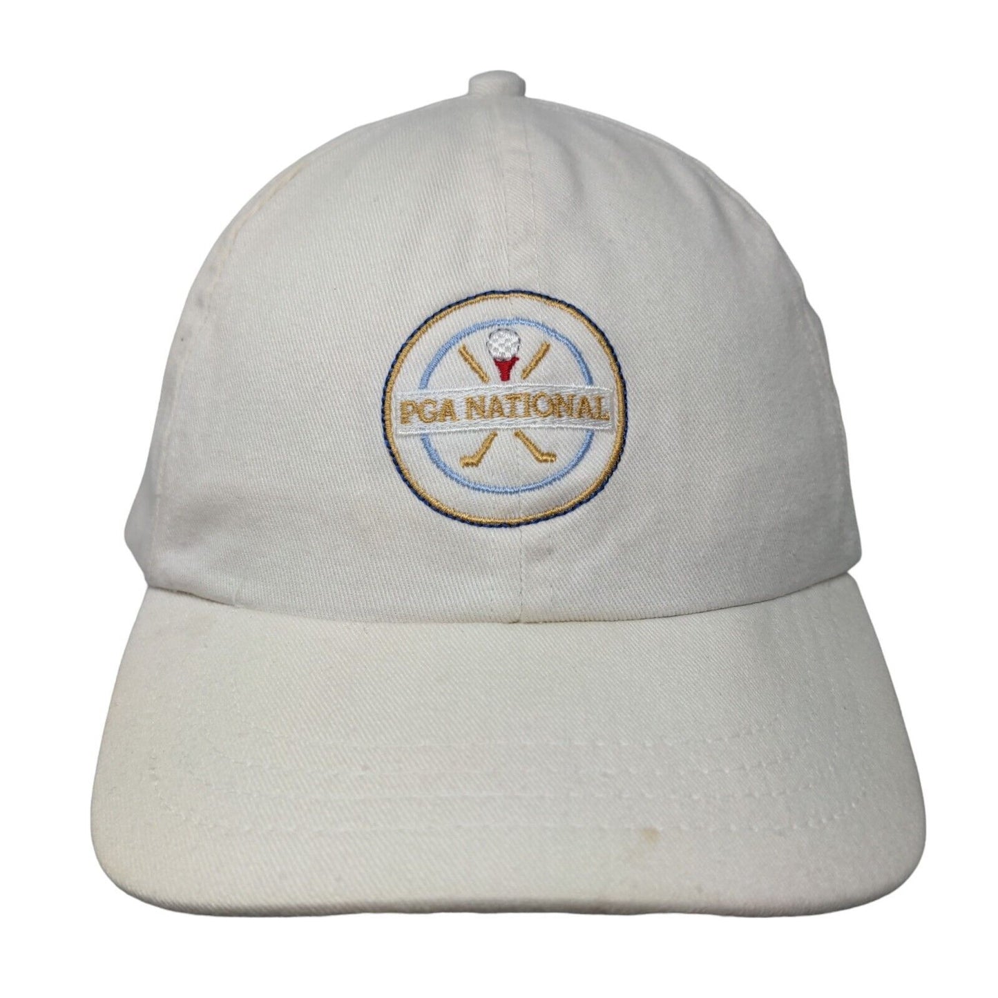 PGA National Women's Slideback Hat Cream Embroidered Logo Candace