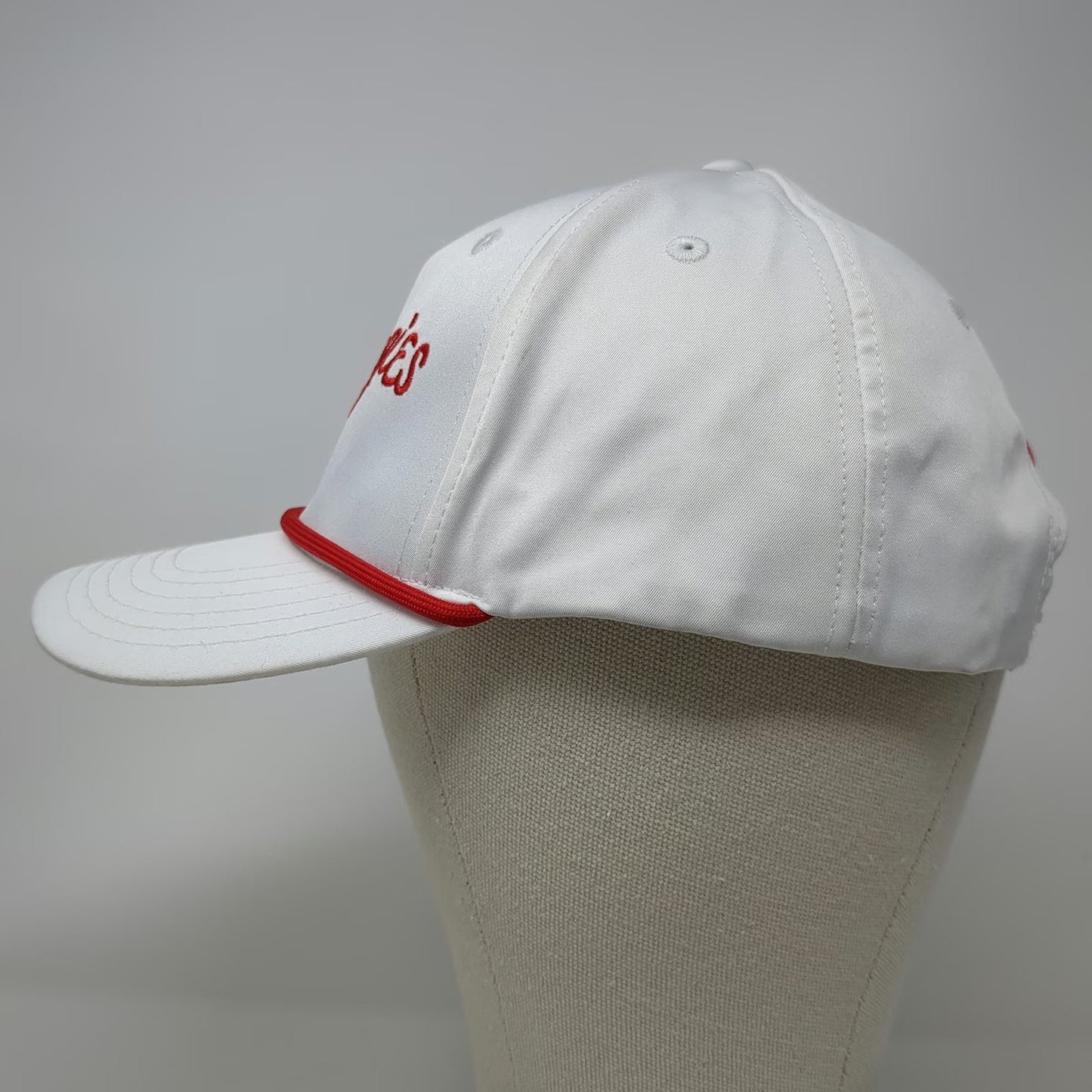 Wawa 5 Panel White One Size Hoagies Red Rope Script Snapback Polyester Hat