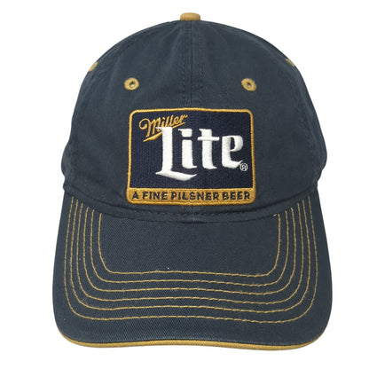 Miller Lite A Fine Pilsner Beer Snapback Hat Blue One Size Adjustable