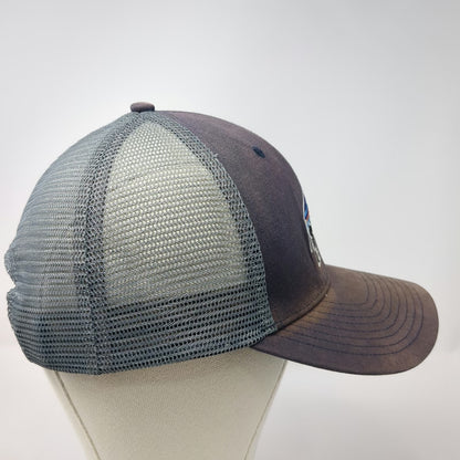 Patagonia Trucker Hat Blue One Size Bison Skyline Mountain Mesh Snapback