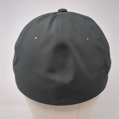 Media 7 Fitted Hat Gray S/M Flexfit Bond Vented Holes 6 Panel Flexfit Delta
