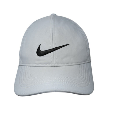 Nike Golf Strapback Hat Gray OS Adjustable Embroidered Breathable Polyester
