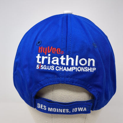 Swim Bike Run Strapback Hat Multicolor One Size Adjustable Embroidered
