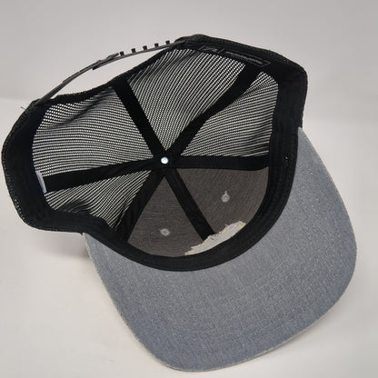 Tonaquint Leather Patch Snapback Trucker Hat Gray One Size Mesh Back
