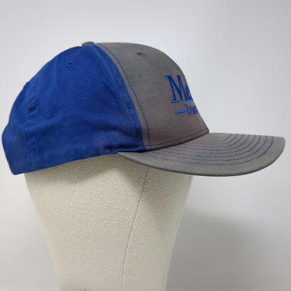 Richardson Snapback Hat Gray Blue One Size Melton Truck Lines Embroidered