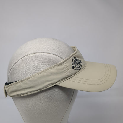 All American Fisherman Sun Visor Hat Beige One Size Adjustable Strap Signatures