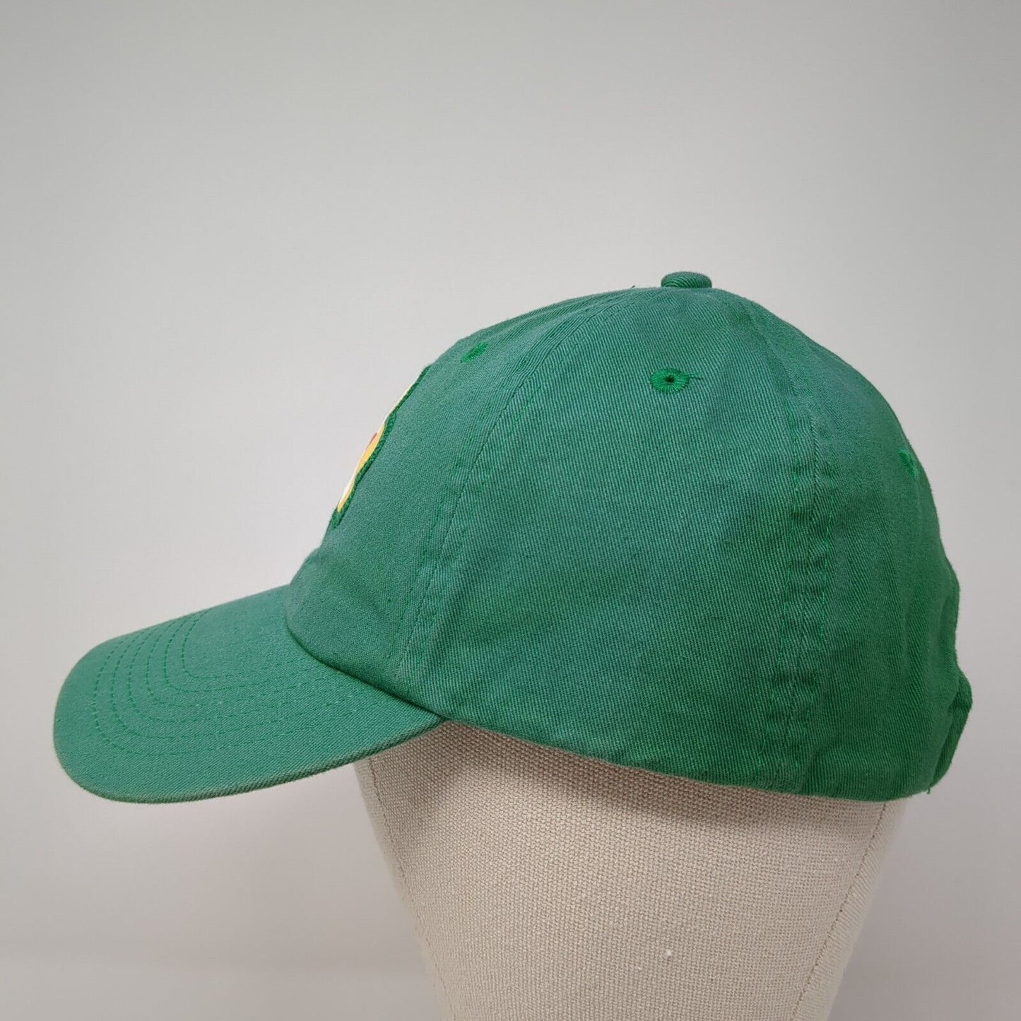 Clover Logo Patch Slideback Hat Green One Size Adjustable 6 Panel