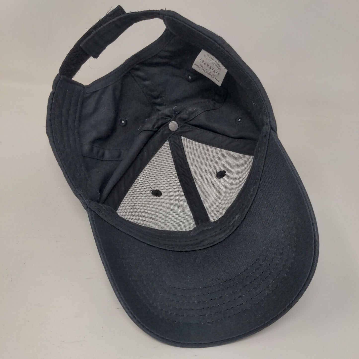 Chipotle Strapback Hat Black One Size Adjustable Embroidered 6 Panel Loomstate